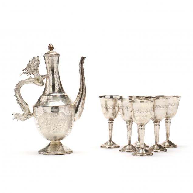 a-vintage-chinese-white-metal-wine-set