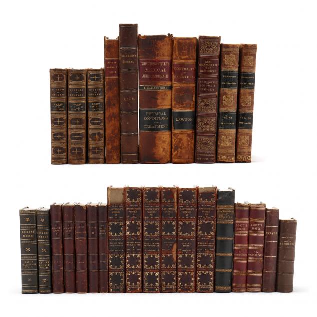 twenty-four-24-19th-century-decorative-leather-bound-books
