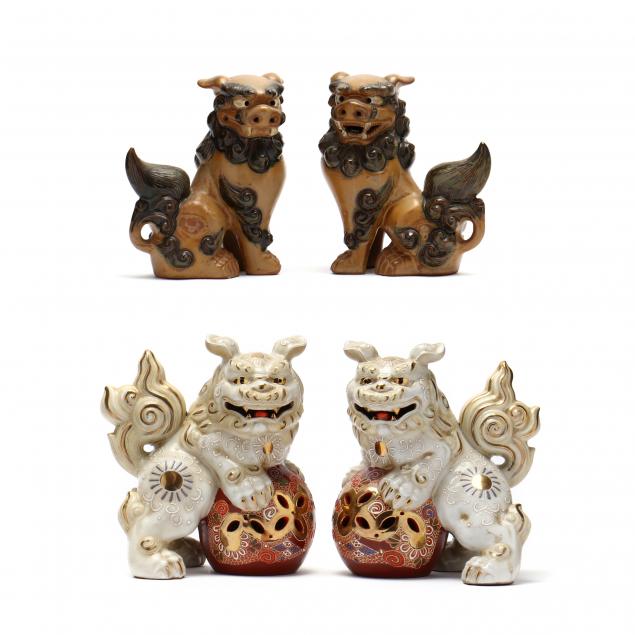 two-pairs-of-japanese-foo-lions