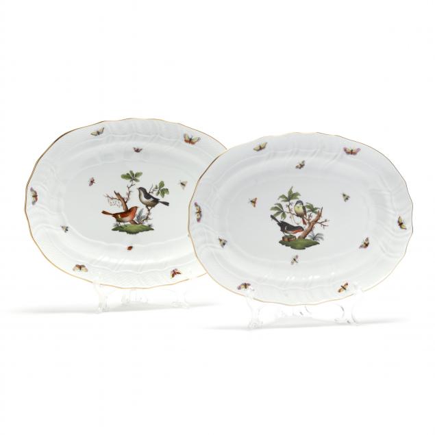 two-herend-porcelain-i-rothschild-bird-i-large-platters