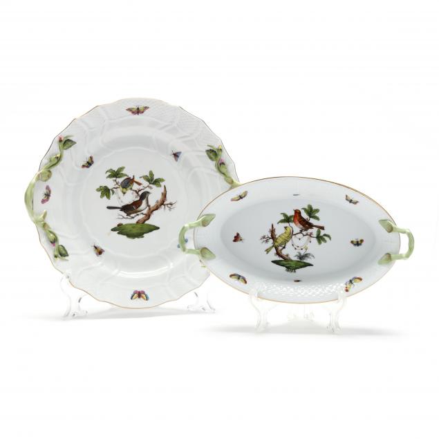 two-herend-porcelain-i-rothschild-bird-i-serving-dishes