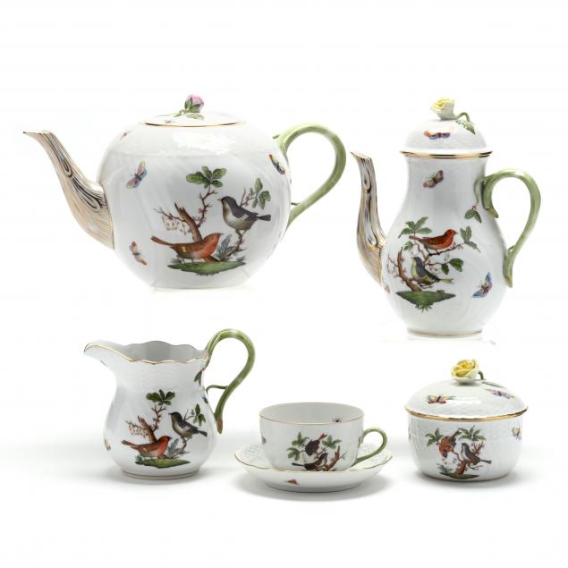herend-porcelain-i-rothschild-bird-i-tea-coffee-service-24-piece