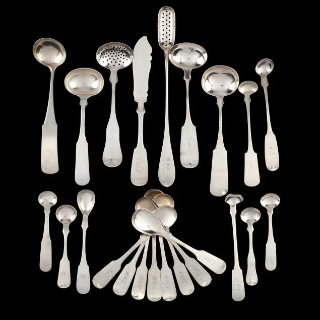 a-grouping-of-american-coin-silver-flatware