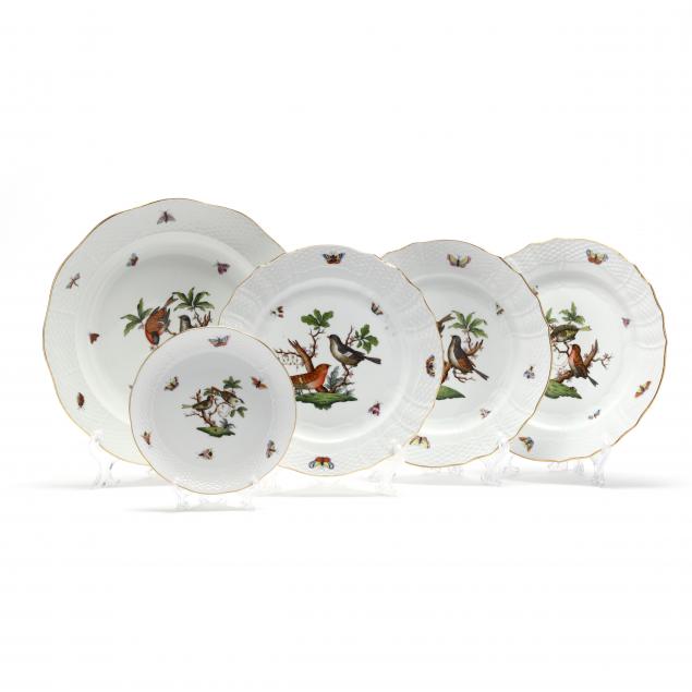 five-herend-porcelain-i-rothschild-bird-i-plates