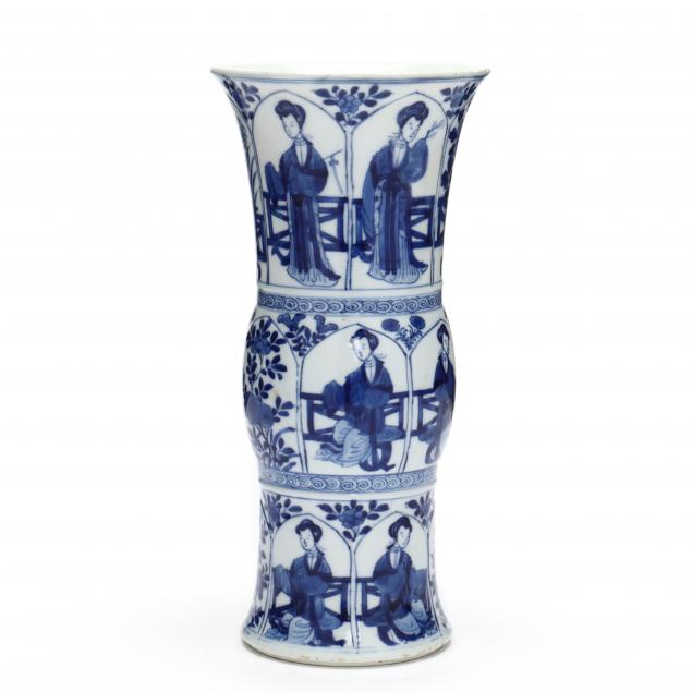 a-chinese-blue-and-white-porcelain-gu-form-vase