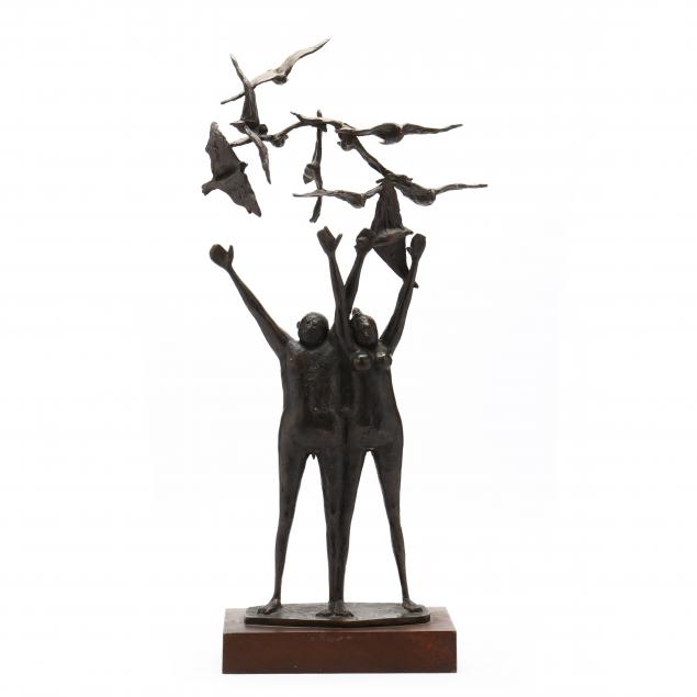 hugo-daini-italian-venezuelan-1919-1976-standing-figures-with-birds