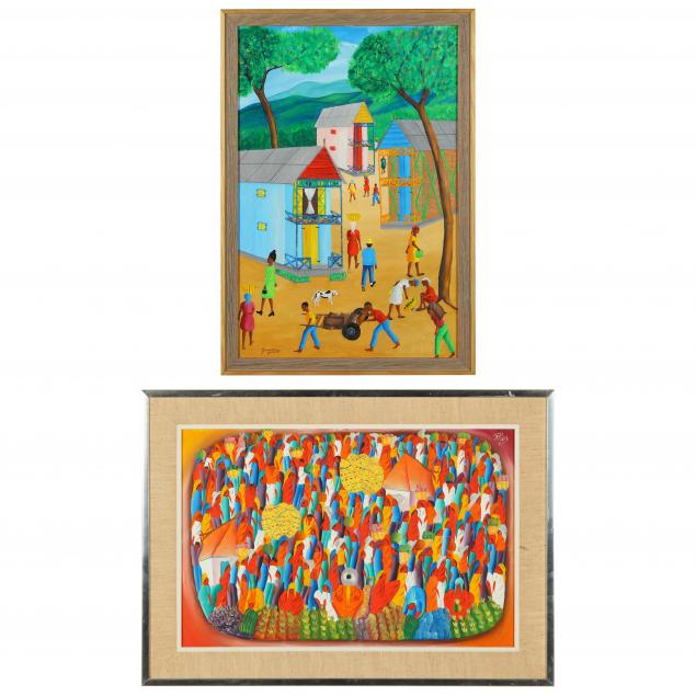 two-vintage-haitian-school-paintings