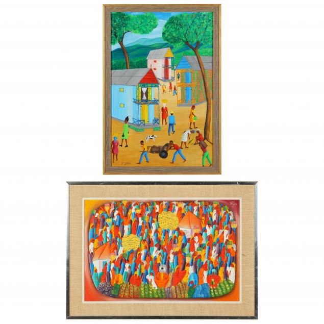 two-vintage-haitian-school-paintings