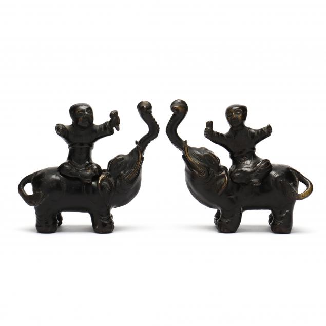 a-pair-of-chinese-gilt-bronze-figural-censers