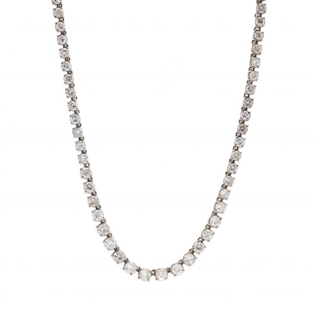 white-gold-and-diamond-riviere-necklace