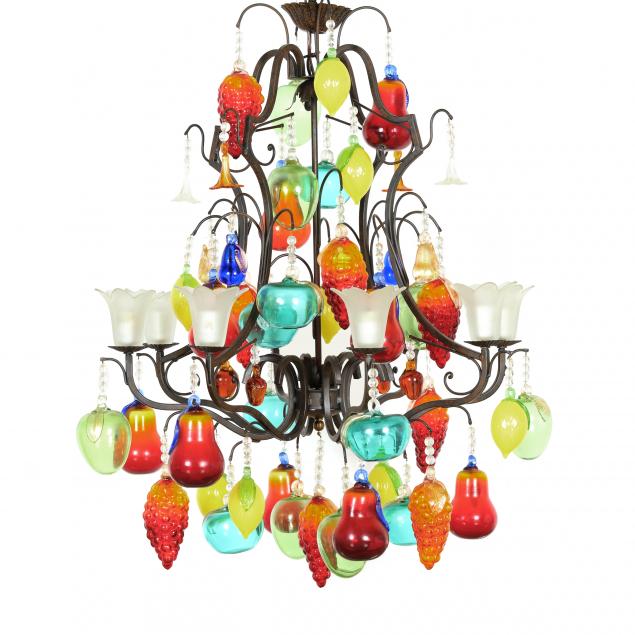 david-michael-murano-blown-glass-fruit-chandelier