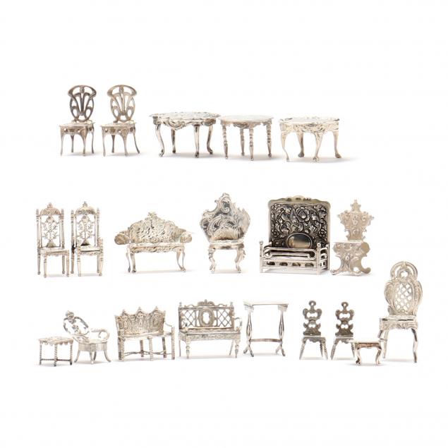twenty-silver-miniature-models-of-dollhouse-furniture