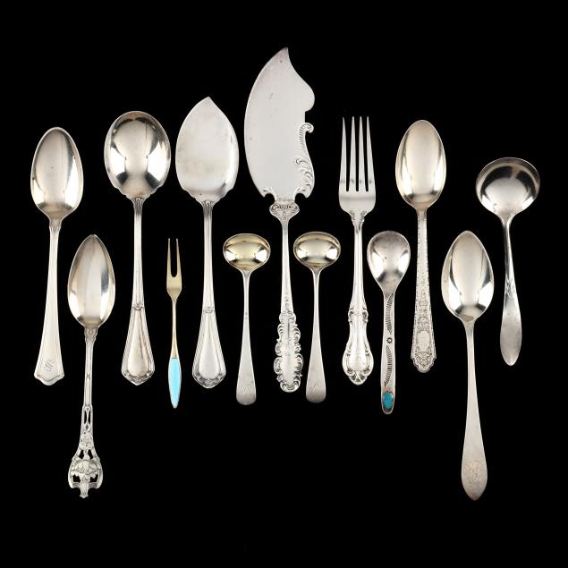 assorted-group-of-sterling-silver-flatware