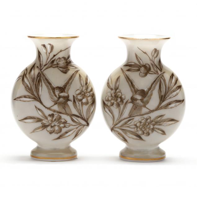 st-louis-pair-of-enameled-opaline-glass-mantel-vases