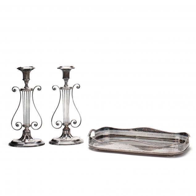 vintage-silverplate-gallery-tray-and-a-pair-of-candlesticks