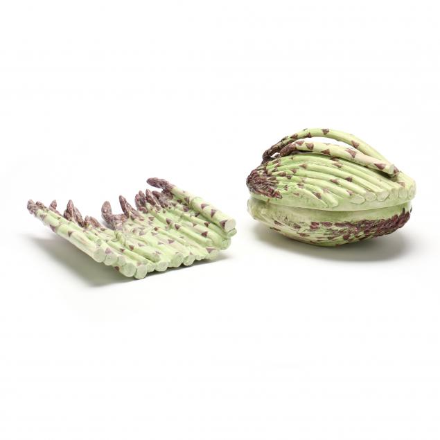 mary-kirk-kelly-ceramic-asparagus-covered-bowl-and-serving-dish