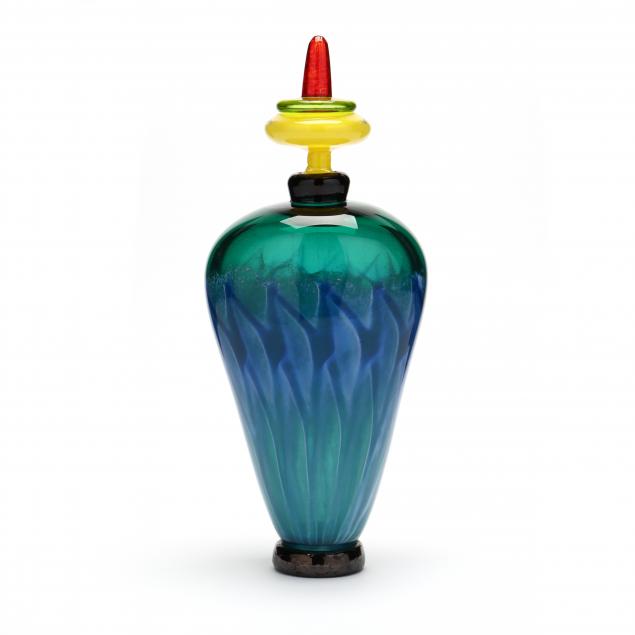 christian-thirion-france-20th-century-art-glass-bottle-vase