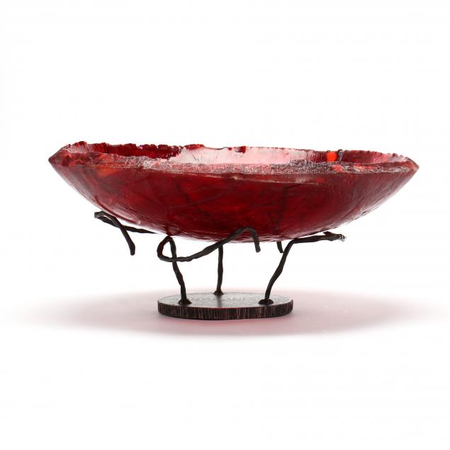 suzanne-wallace-mears-american-20th-century-cast-glass-bowl-on-stand