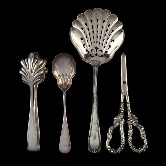 four-american-sterling-silver-servers