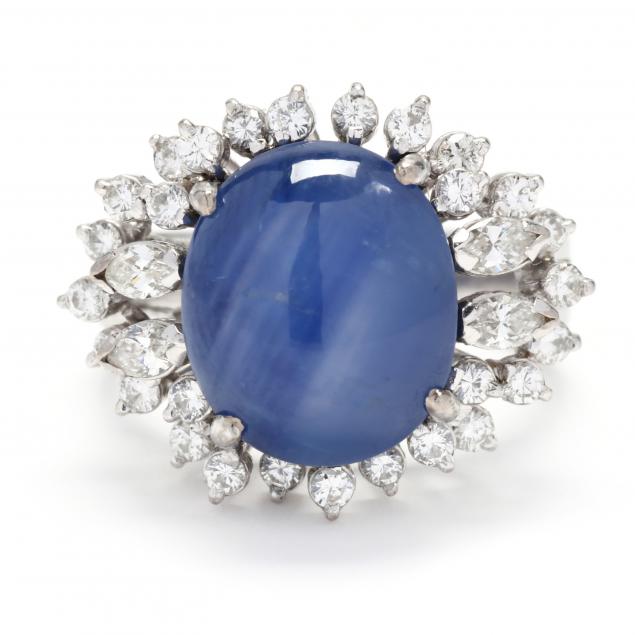 White Gold, Star Sapphire, and Diamond Ring (Lot 13 - Signature Fall ...