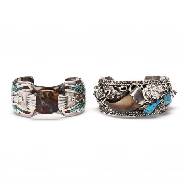 two-vintage-navajo-silver-cuff-bracelets