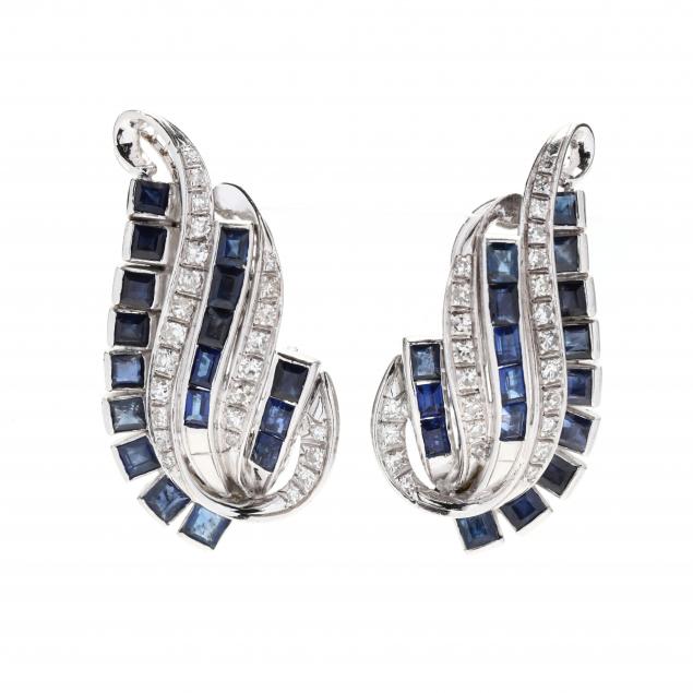 white-gold-and-gem-set-earrings