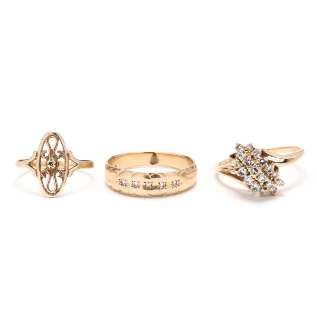 three-gold-and-diamond-rings