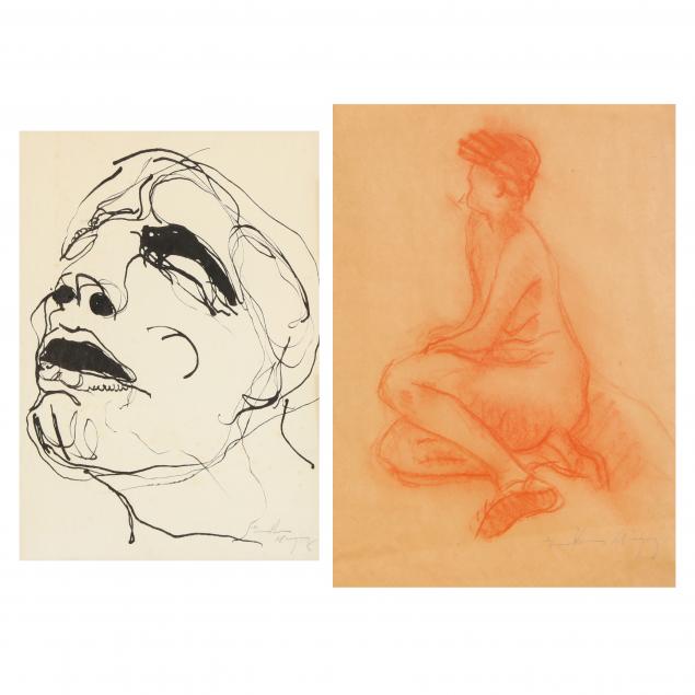 two-artist-signed-figural-drawings