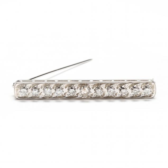 vintage-white-gold-and-diamond-bar-brooch