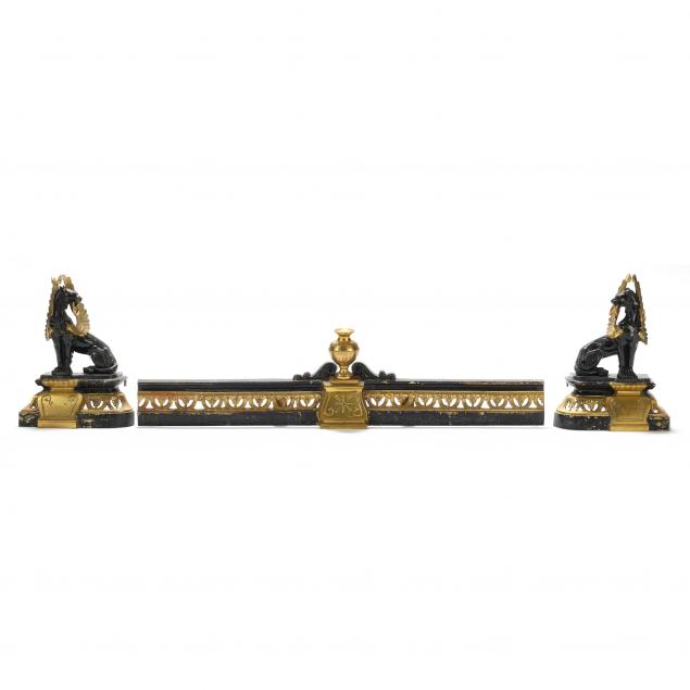 egyptian-revival-ebonized-brass-chenets