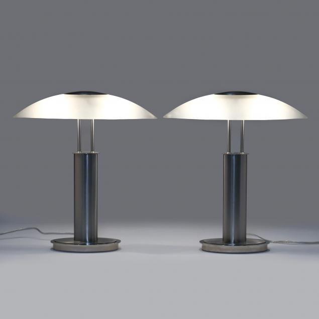 pair-of-modernist-steel-and-glass-table-lamps