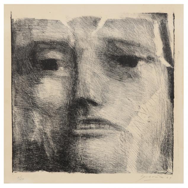 mid-century-lithograph-of-a-face