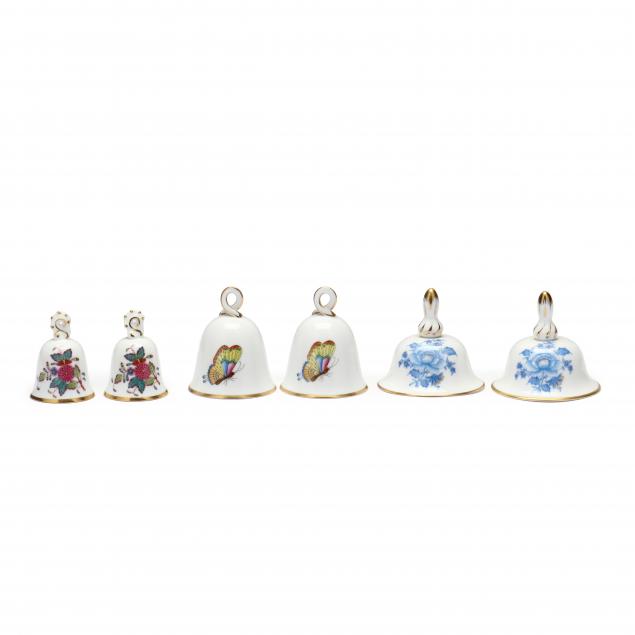a-selection-of-six-herend-porcelain-bells