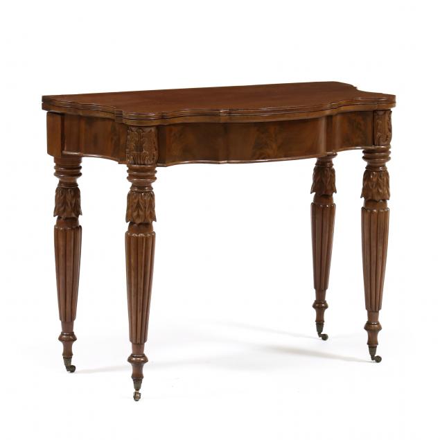 new-england-federal-mahogany-carved-card-table