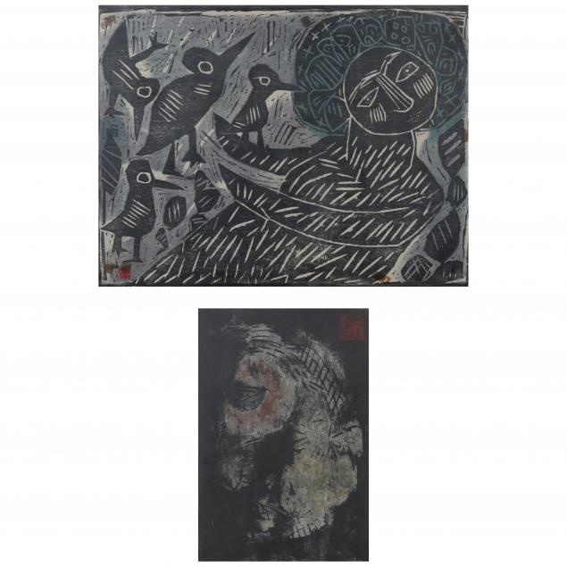 alirio-palacios-venezuelan-1938-2015-two-woodblock-prints