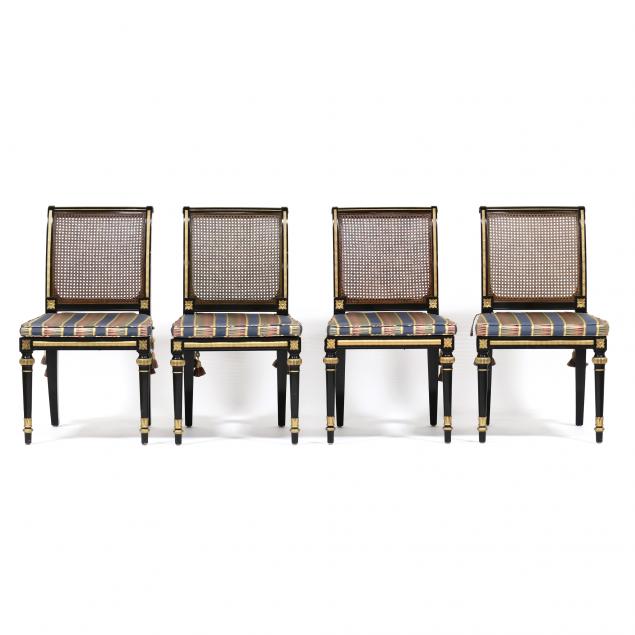 baker-set-of-four-neoclassical-style-caned-side-chairs