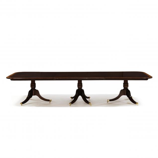 furniture-land-regency-style-triple-pedestal-mahogany-dining-table
