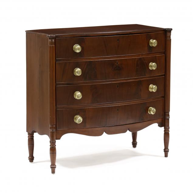 new-england-late-federal-bow-front-mahogany-chest-of-drawers