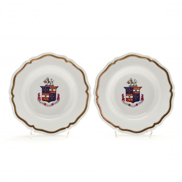 pair-of-spode-felspar-armorial-soup-plates