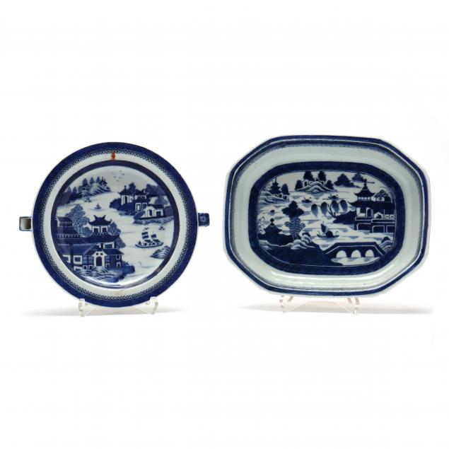 two-chinese-export-porcelain-blue-canton-serving-dishes