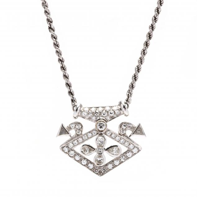 white-gold-and-diamond-necklace