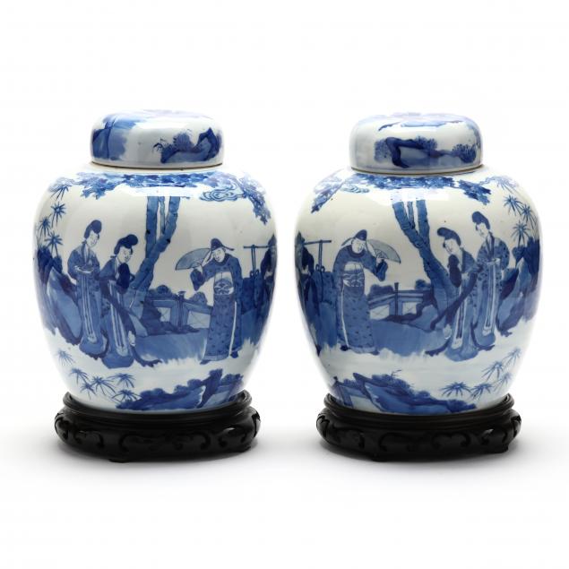 a-pair-of-chinese-blue-and-white-porcelain-jars-with-covers