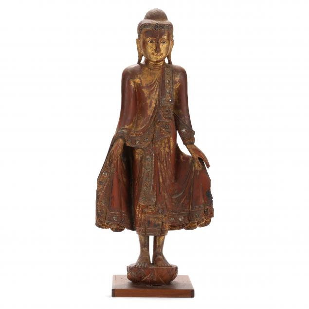 a-burmese-standing-buddha-sculpture