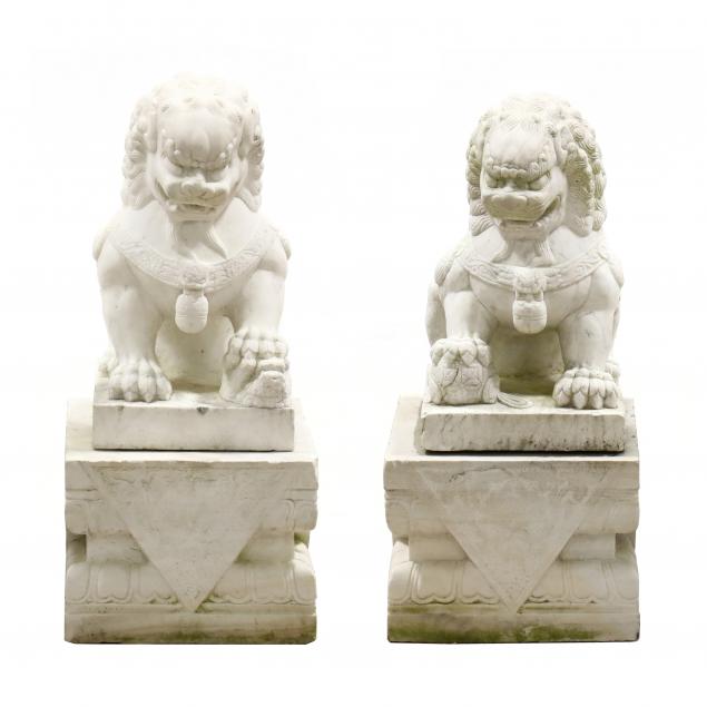 a-pair-of-large-chinese-marble-foo-lions-on-stands