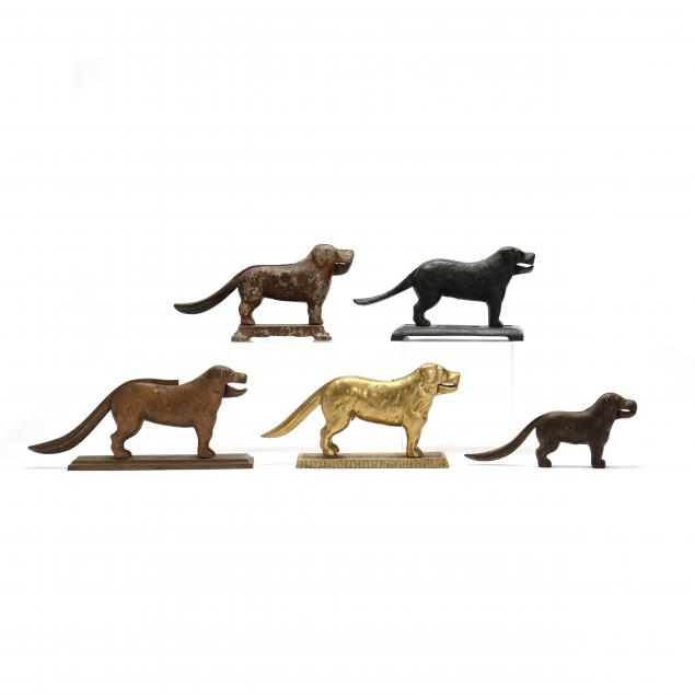 five-antique-cast-metal-dog-nutcrackers