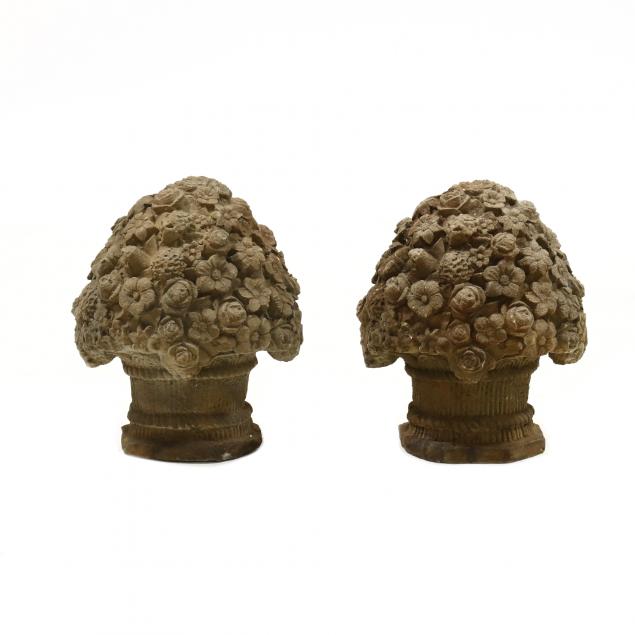pair-of-cast-stone-floral-topiary-form-ornaments