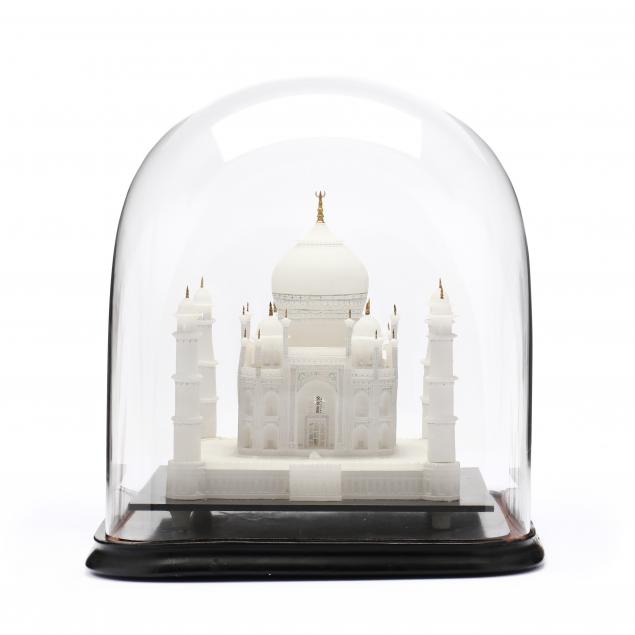 a-fine-alabaster-model-of-the-taj-mahal-with-glass-dome