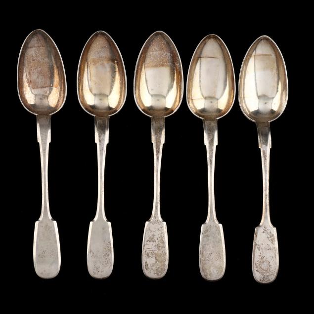 five-alexander-iii-russian-silver-tablespoons