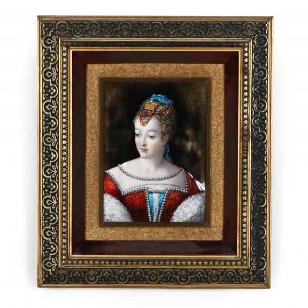 enamel-on-copper-portrait-plaque-signed