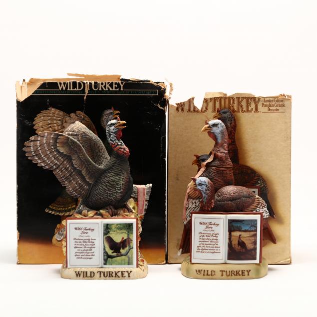 wild-turkey-bourbon-whiskey-in-porcelain-decanters